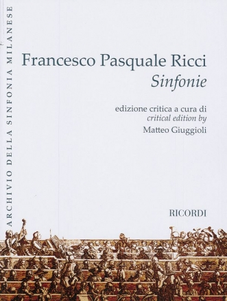 Francesco Pasquale Ricci, Sinfonie 2 Violins, Viola, Oboe, Horn and BC Buch