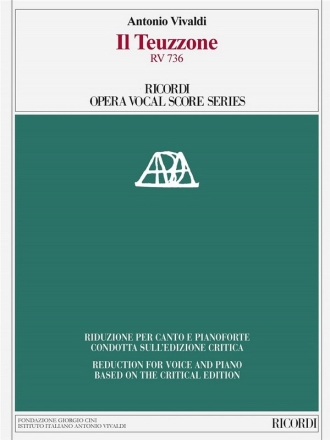 Antonio Vivaldi, Il Teuzzone RV 736 Vocal and Piano Reduction vocal score