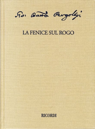 Giovanni Battista Pergolesi, La Fenice sul Rogo Chor Partitur