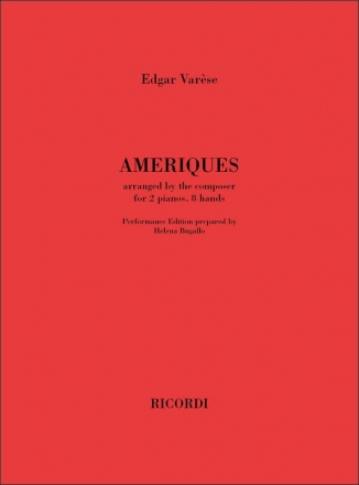 Ameriques for 2 pianos for 8 hands score