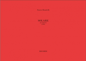 Fausto Romitelli, Solare Gitarre Buch