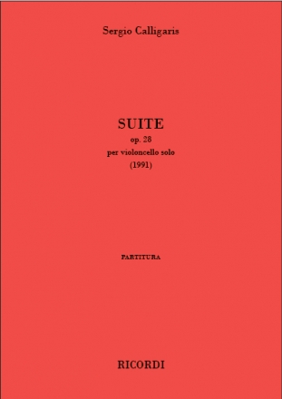 Sergio Calligaris, Suite op. 28 Cello Buch