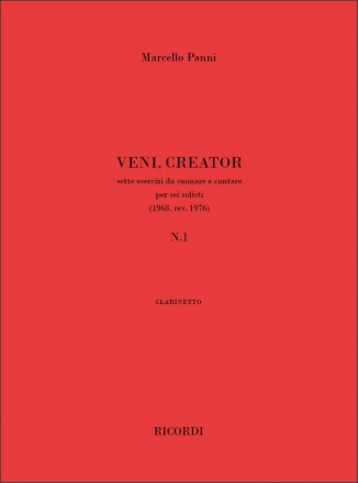 Marcello Panni, Veni, Creator n. 1 Clarinet Buch