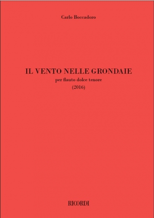 Carlo Boccadoro, Il vento nelle grondaie Tenor Recorder Buch