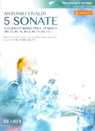 5 Sonate (+Download) per violino e cembalo