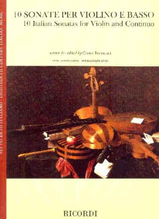 10 Italian Sonatas for violin and Bc