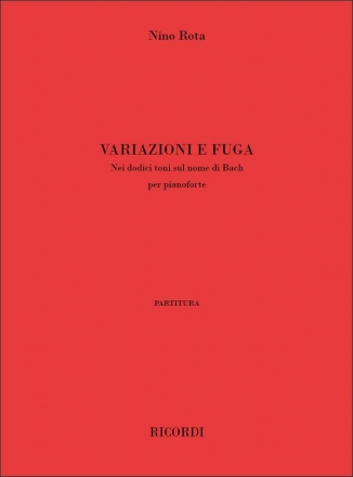 Nino Rota, Variazioni e fuga nei dodici toni sul nome di Bach Klavier Buch