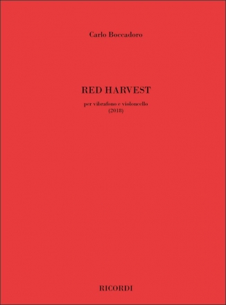 Carlo Boccadoro, Red Harvest Vibraphone and Cello Partitur