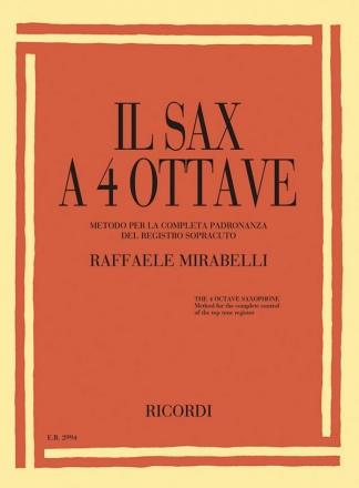 Il sax a 4 ottave for saxophone Text it/en