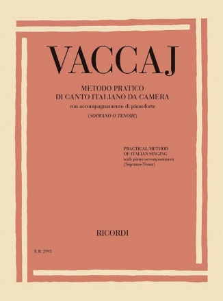 Metodo pratico di canto italiano da camera for high voice (soprano/tenor) and piano (it/en)