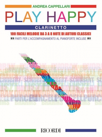 Andrea Cappellari, Play Happy (Clarinetto) Klarinette und Klavier Buch + Einzelstimme