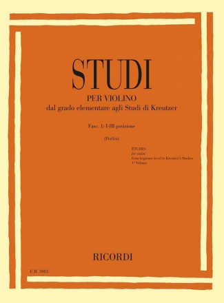 Studi per violino - Fasc. I: I-III posizione per violino