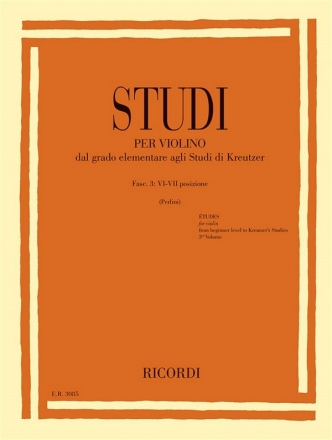 Studi - Fasc. III: VI-VII posizione per violino