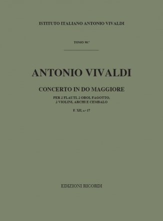 PR452  A.Vivaldi, Concerto in Do per strumenti diversi, archi e bc Partitur