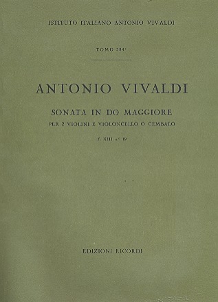 Sonate C-Dur F.XIII,19 fr 2 Violinen und Bc Partitur