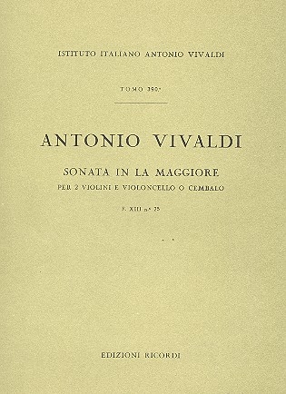 Sonate A-Dur F.XIII,25 fr 2 Violinen und Bc Partitur