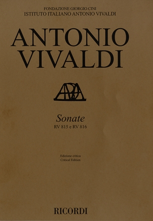 Antonio Vivaldi, Sonate RV 815 e RV 816 per Violino e BC Violin and BC Partitur