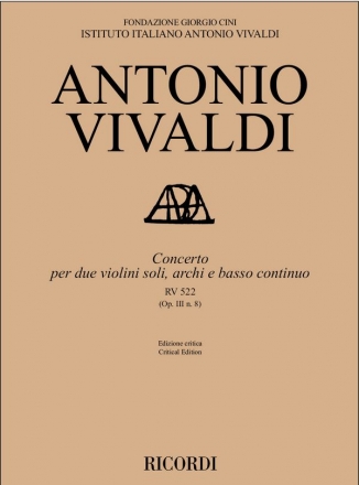 Concerto RV 522 op.3,8 per 2 violini soli, archi e basso continuo Partitur