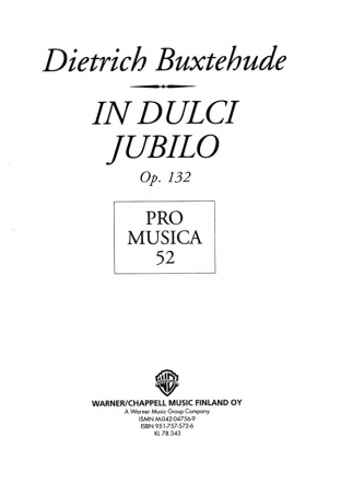 In dulci jubilo op.132 BuxWV52 fr gem Chor (SAB), 2 Violinen und Bc Chorpartitur