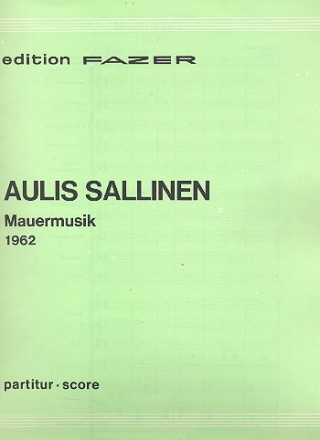 Mauermusik op. 7 fr Orchester Partitur