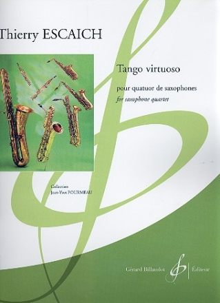 Tango virtuoso pour 4 saxophones partition et parties