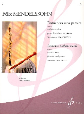 Romances sans paroles op.38 pour hautbois et piano