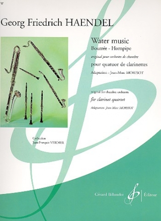 Water Music (extraits)  pour 3 clarinettes et clarinette basse partition et parties