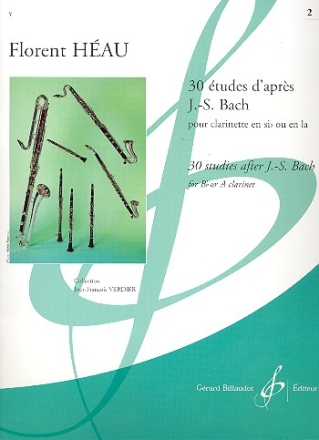 30 tudes dprs J.S.Bach vol.2 (nos 15-30) pour clarinette