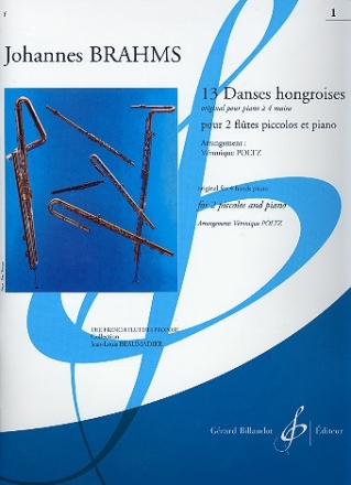 13 danses hongroises vol.1 pour 2 fltes piccolos et piano parties