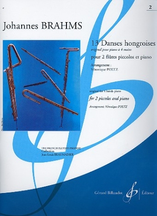 13 danses hongroises vol.2 pour 2 fltes piccolos et piano parties