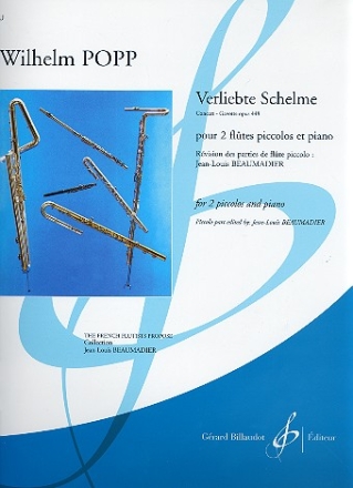 Verliebte Schelme op.448 pour 2 fltes piccolos et piano parties