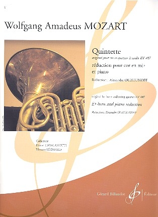 Quintette KV407 pour cor en mib et piano