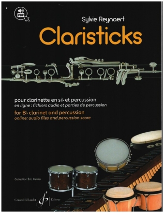 Claristicks (+Online Audio) pour clarinette en si b et percussion parties