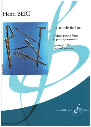 La ronde de l'an pour 3 fltes et petites percussions partitions et parties