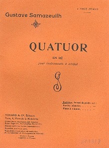 Quatuor r majeur pour2 violons, alto et violoncelle partition de poche