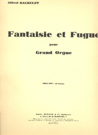 Fantaisie et fugue pour orgue