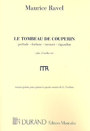 Le tombeau de Couperin pour piano  4 mains