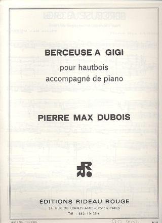 Berceuse  Gigi pour hautbois et piano