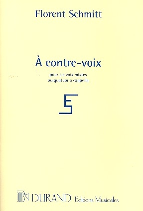 A contre-voix pour 6 voix mixtes our quatuor  cappella partition (fr)