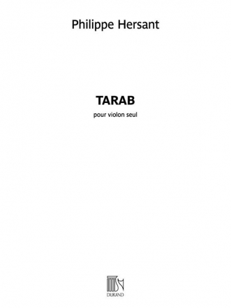 Philippe Hersant, Tarab Violin Buch