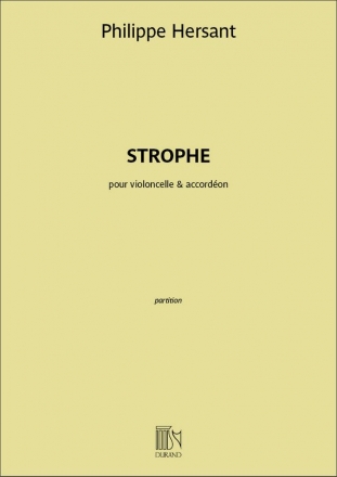 Philippe Hersant, Strophe Accordion and Cello Buch + Einzelstimme