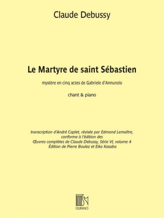 DD16203 Le martyre de Saint Sbastien pour voix et piano