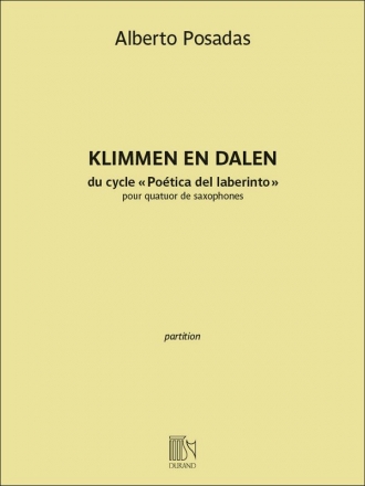 Alberto Posadas, Klimmen en dalen Saxophonquartett Partitur