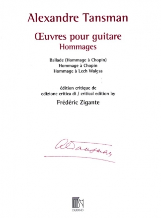 Oeuvre pour guitare - Hommages pour guitare