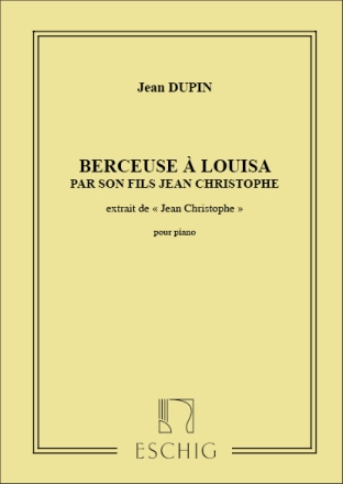 Jean-Christophe Dupin, N 3 Berceuse Piano Klavier Partitur