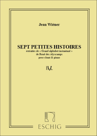 Jean Wiener, 7 Petites Hist..Chant-Piano Vocal and Piano Partitur