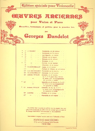 Concerto en re majeur op.3,9 fr Violoncello und Klavier