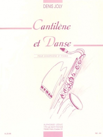 Cantilne et danse pour saxophone alto et piano