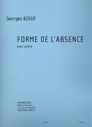 Forme de l'absence pour piano