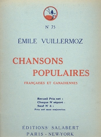 Chansons Populaires francaises et canadiennes pour voix et piano (fr)